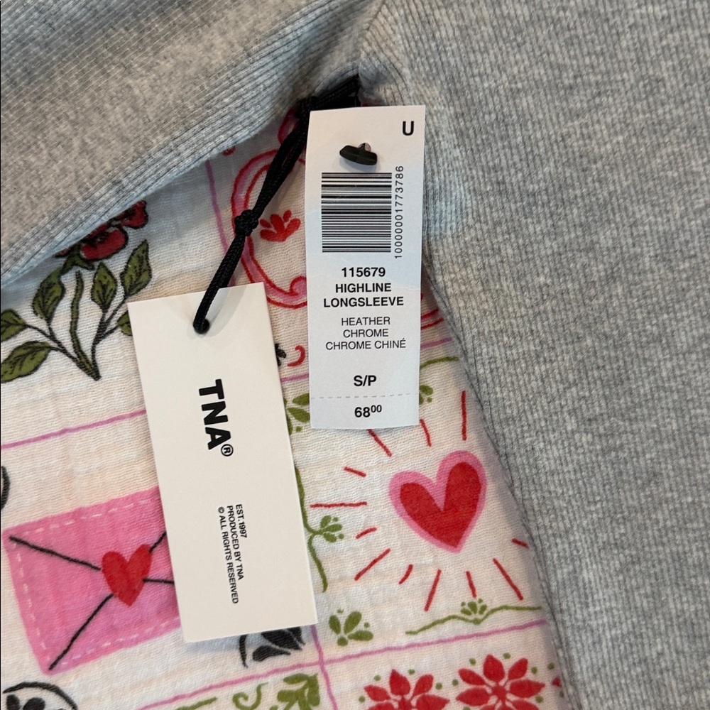 TNA Heather gray Longsleeve mini dress NWT - Picture 3 of 6